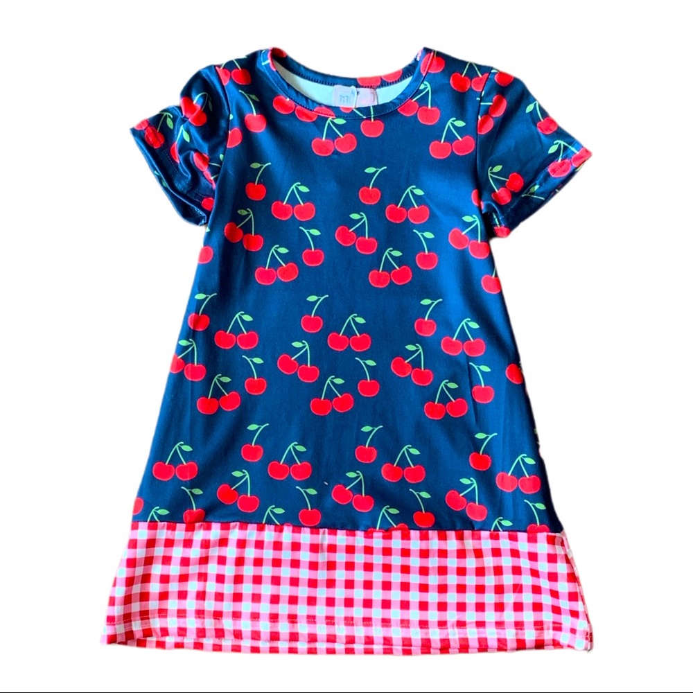 Girl's Cherry Print Dress - Pete & Lucy